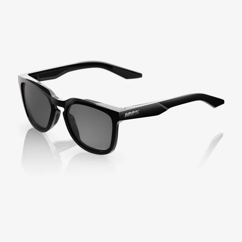 HUDSON Polished Black Grey Polarized Lens