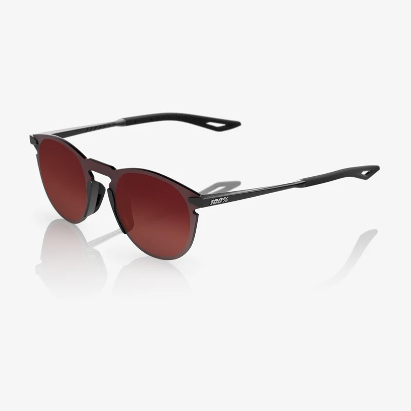 LEGERE ROUND Polished Black Brown/Red Gradient Lens