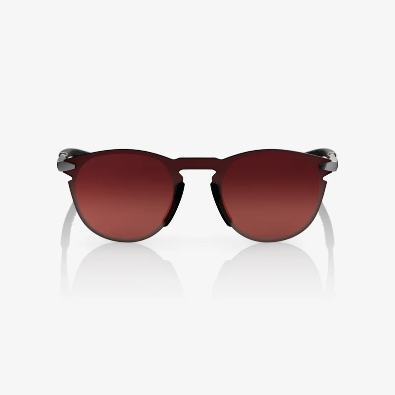 LEGERE ROUND Polished Black Brown/Red Gradient Lens