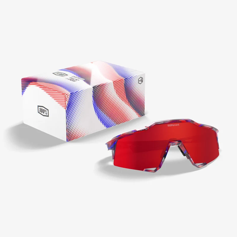 SPEEDCRAFT LE FDJ Gloss Translucent Red/Blue HiPER Fire Red Mirror Lens