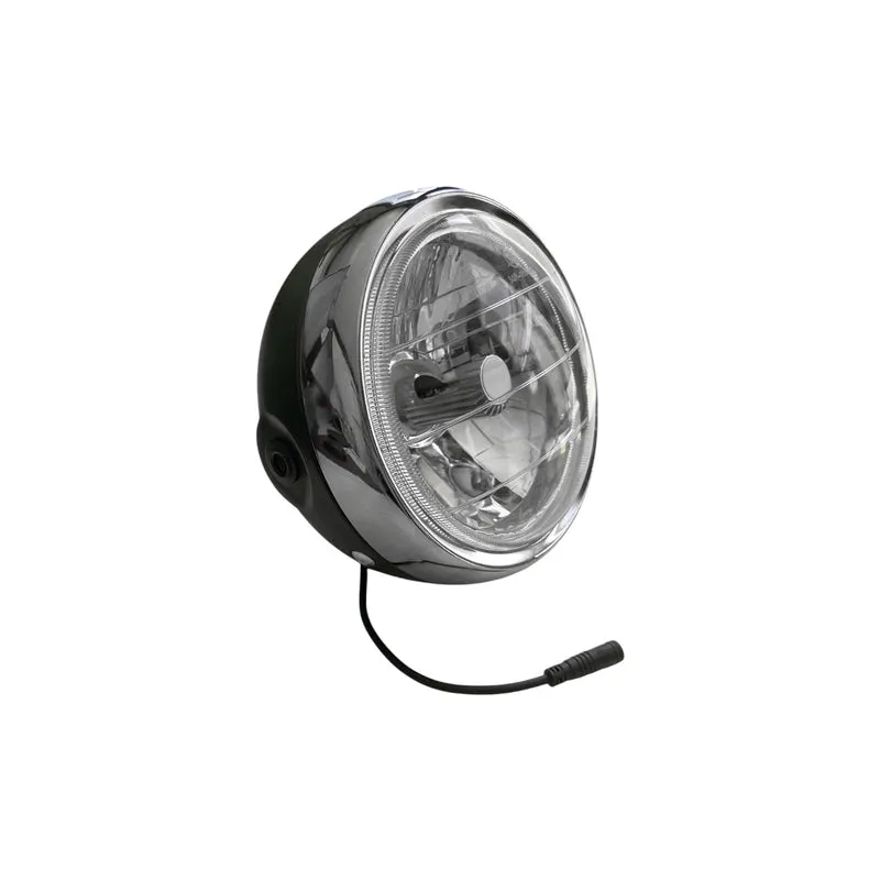 Phare avant LED rétro chromé 12-48V