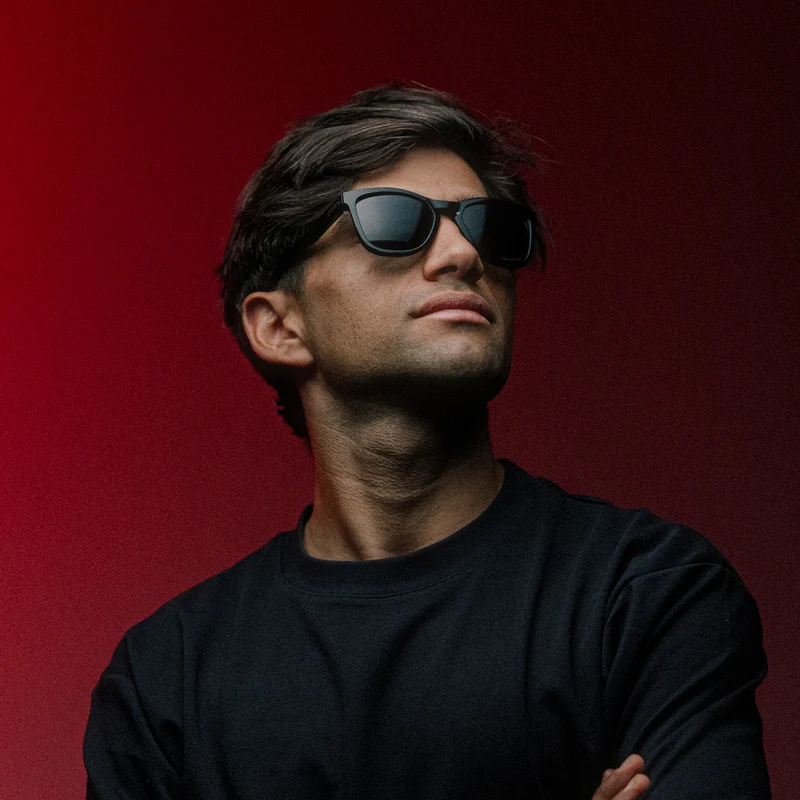 HUDSON Polished Black Grey Polarized Lens