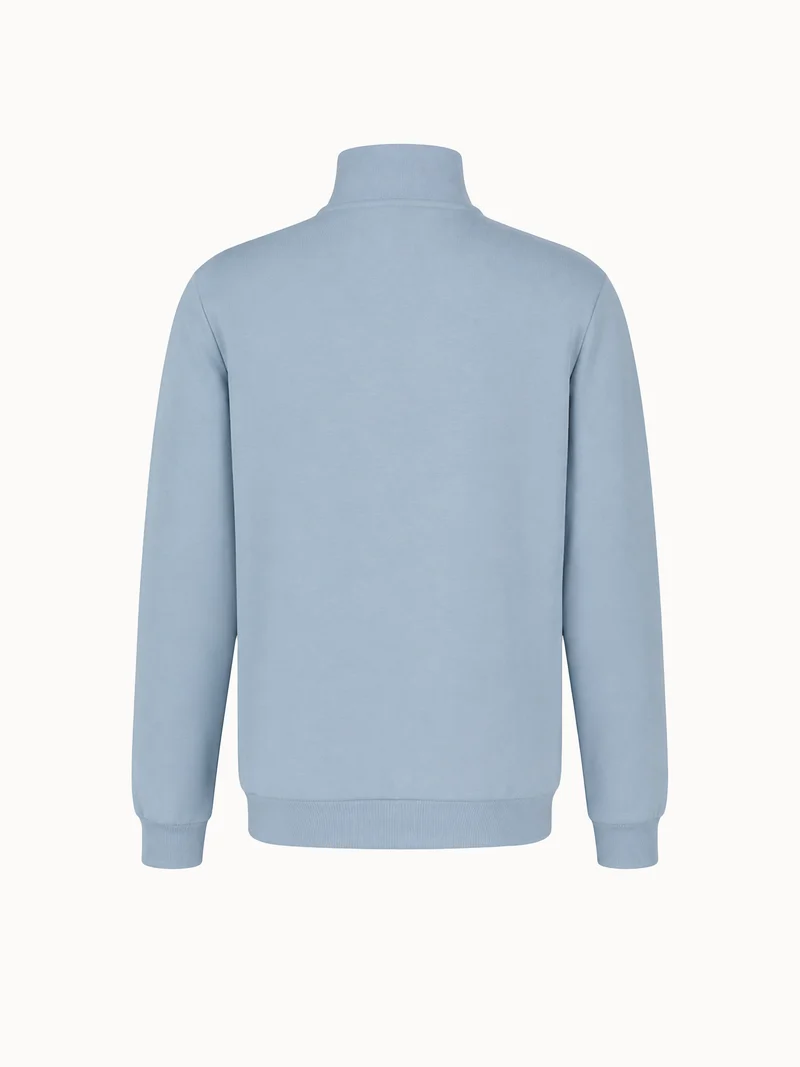 Sweat demi-zippé en double face