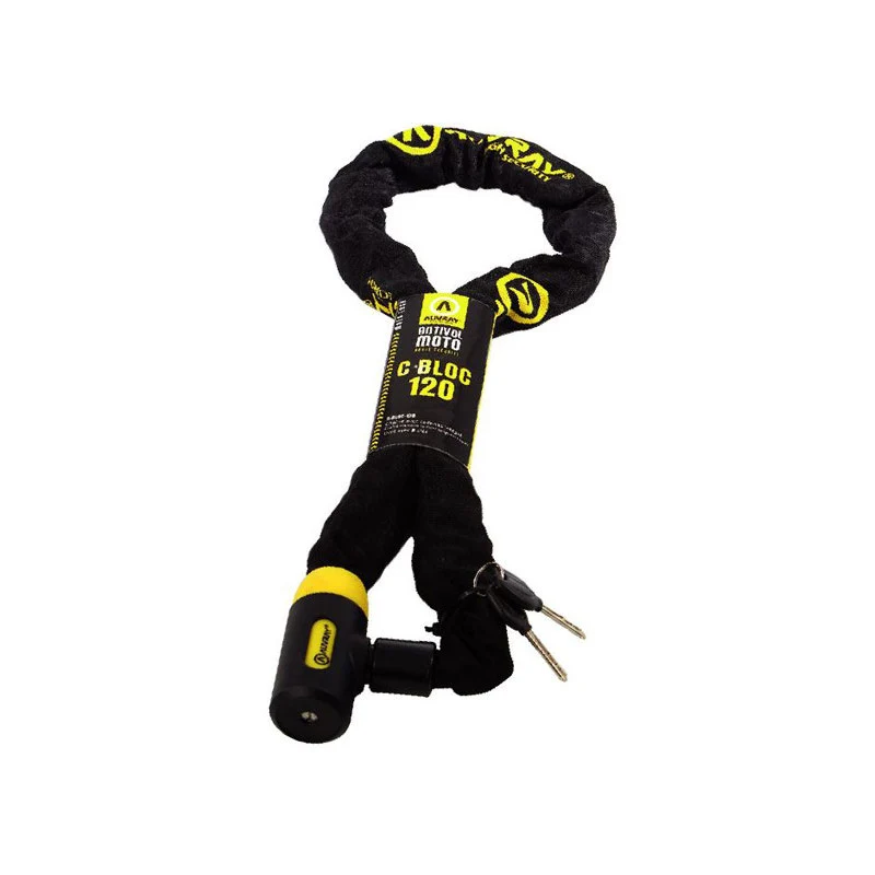 ANTIVOL AUVRAY CHAINE C BLOCK Ø10 1.20M + CADENAS INTEGRE