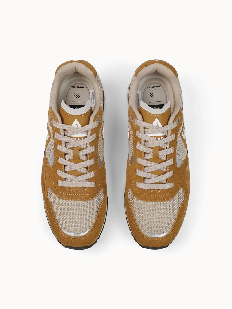 Sneakers retro-running en mesh et suede Solar