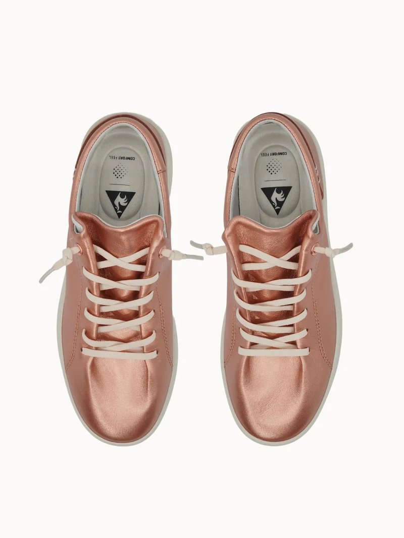 Sneakers en cuir effet métallique Finesse