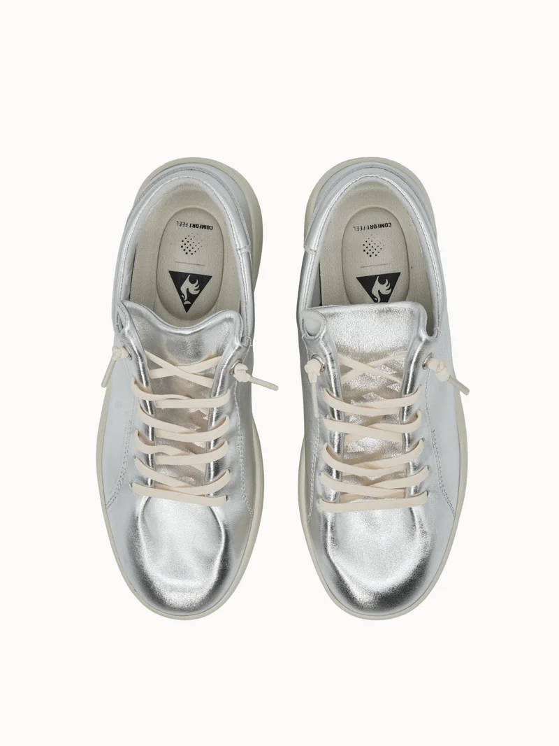 Sneakers en cuir effet métallique Finesse