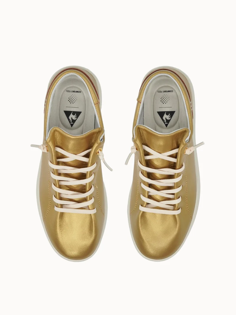 Sneakers en cuir effet métallique Finesse