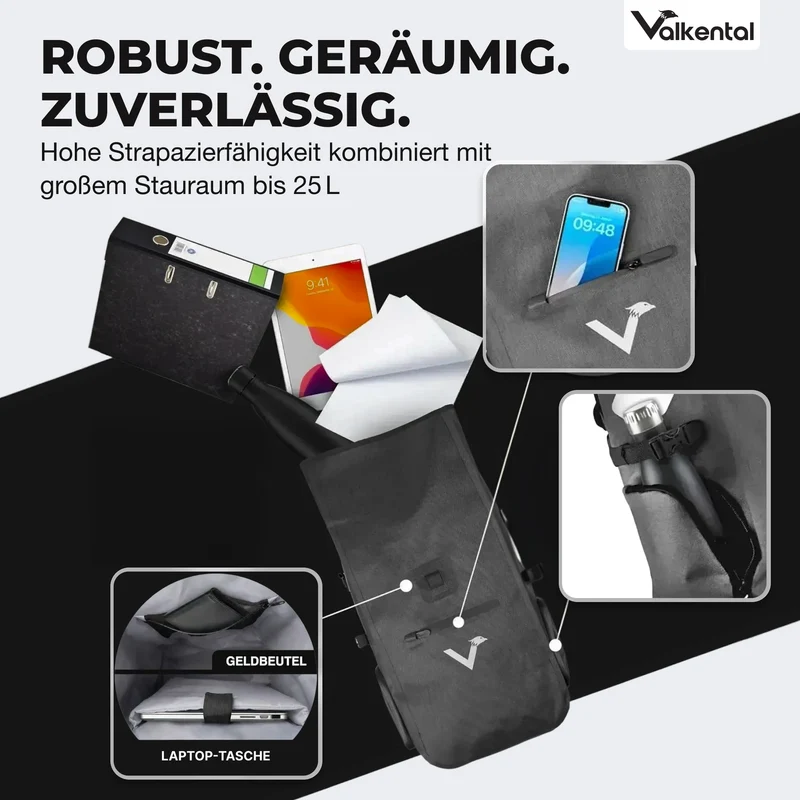 Sacoche de vélo ValkPro 3in1 - un multitalent hautement fonctionnel