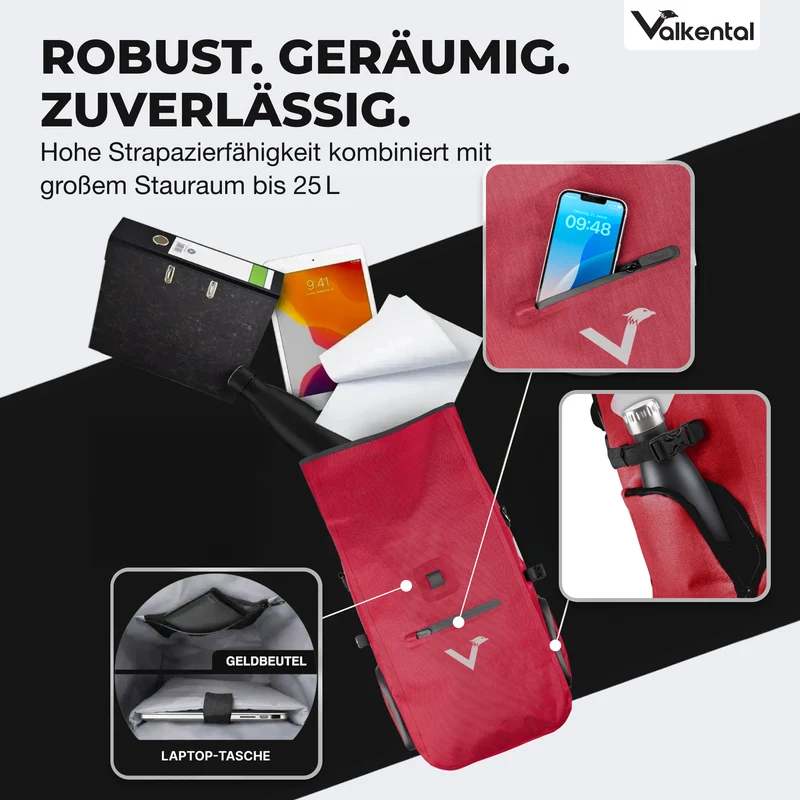 Sacoche de vélo ValkPro 3in1 - un multitalent hautement fonctionnel