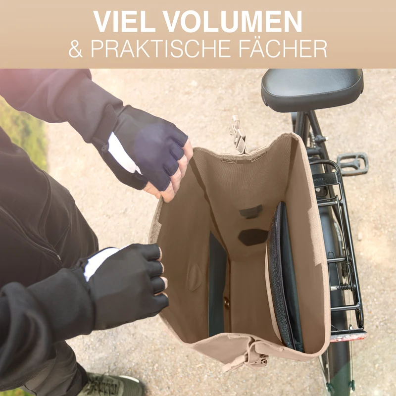 Sac à vélo Urban - Sac de porte-bagages 2 en 1 pratique au look urbain