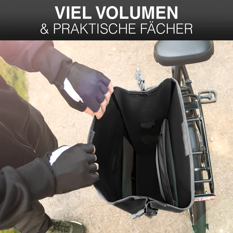 Sac à vélo Urban - Sac de porte-bagages 2 en 1 pratique au look urbain