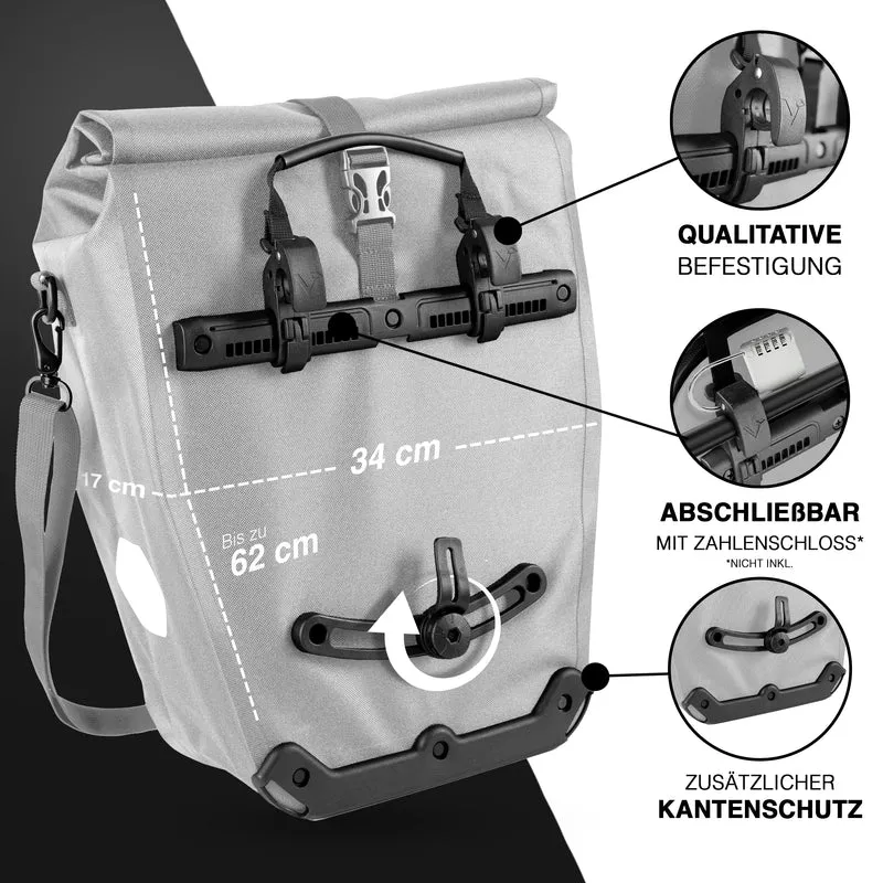 Sac à vélo Urban - Sac de porte-bagages 2 en 1 pratique au look urbain