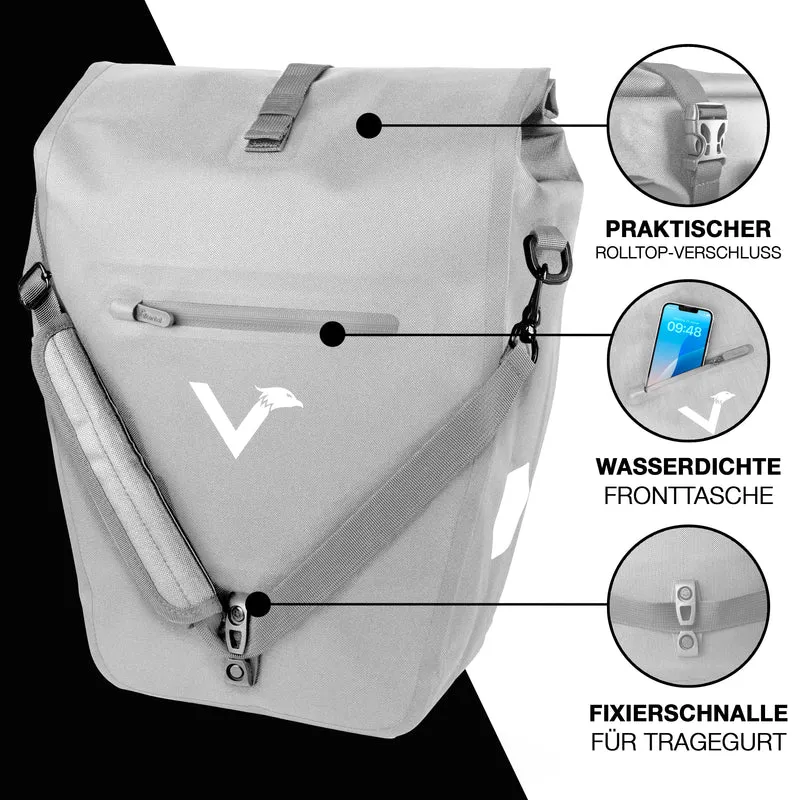 Sac à vélo Urban - Sac de porte-bagages 2 en 1 pratique au look urbain