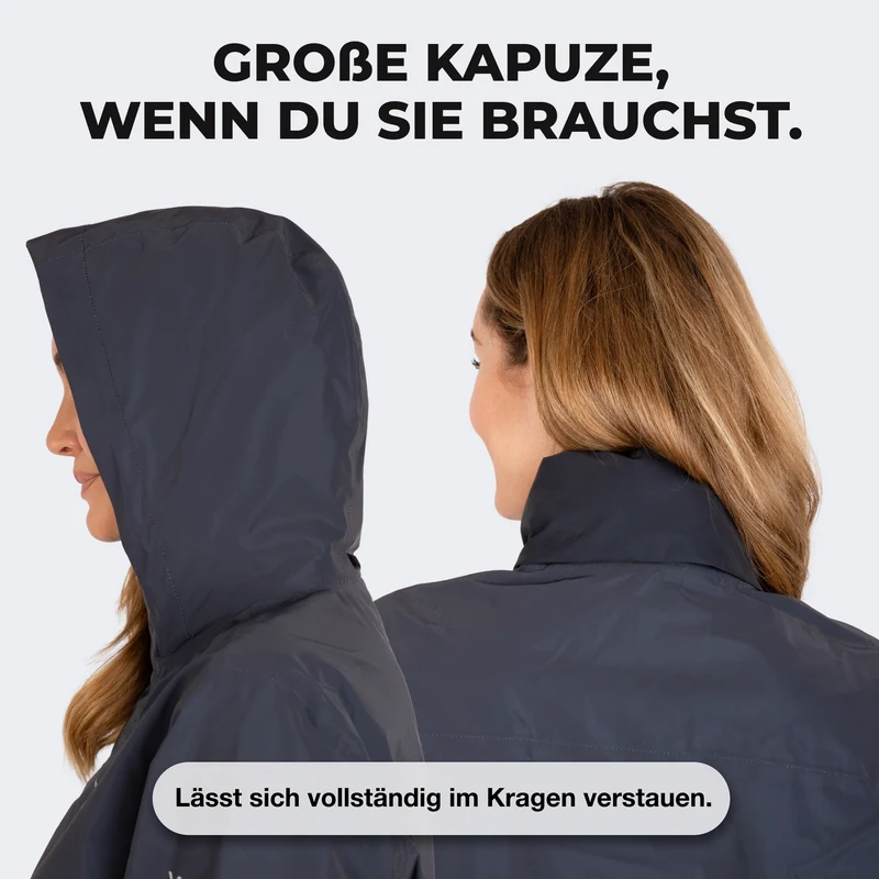 Veste 3 en 1 Smart Jacket - 100 % réfléchissante et imperméable, avec polaire amovible à fermeture éclair - Produit de deuxième choix