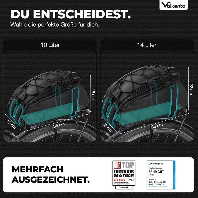 Trunk Bag - Sacoche de porte-bagages 3 en 1 à fixation par-dessus avec fonction sac à dos - Produit de deuxième choix