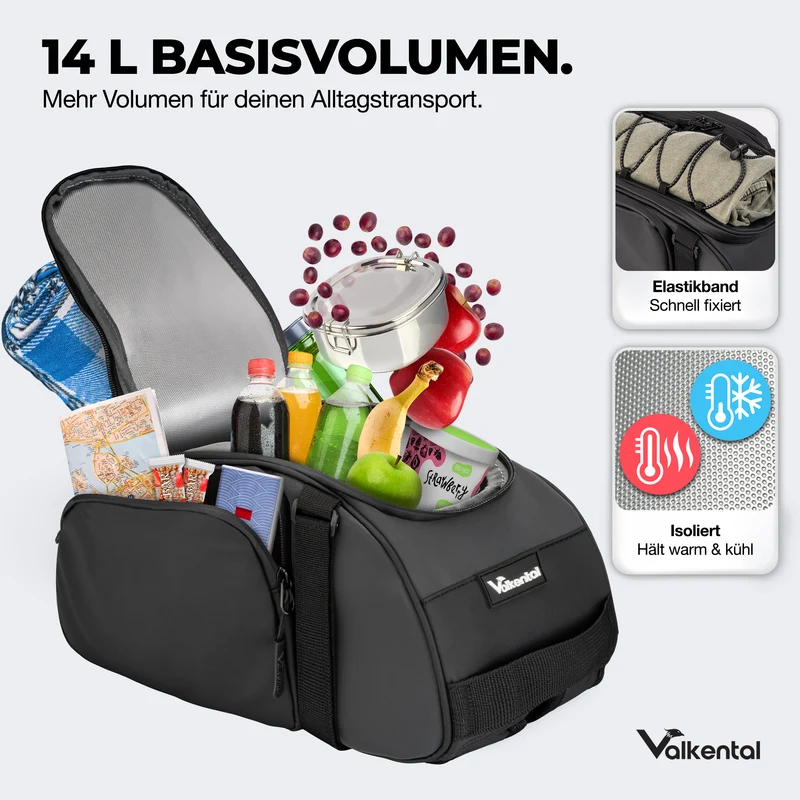 Trunk Bag - Sacoche de porte-bagages 3 en 1 à fixation par-dessus avec fonction sac à dos - Produit de deuxième choix