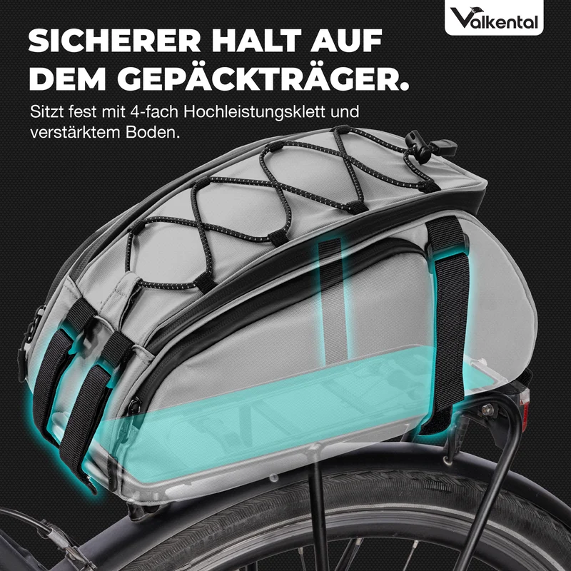 Trunk Bag - Sacoche de porte-bagages 3 en 1 à fixation par-dessus avec fonction sac à dos - Produit de deuxième choix