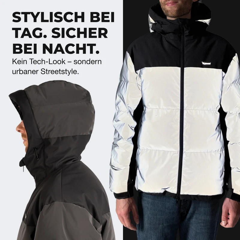 Reflective Puffer - Doudoune 100 % réfléchissante