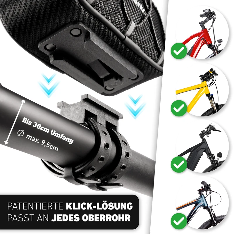 Frame Bag - sacoche pour tube supérieur avec adaptateur innovant