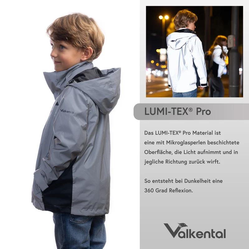 Veste 3 en 1 Smart Jacket - Veste réfléchissante avec polaire amovible à fermeture éclair pour enfants et adolescents - Produit de deuxième choix