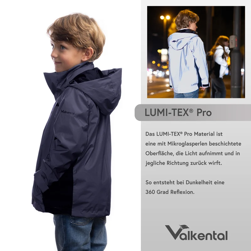 Veste 3 en 1 Smart Jacket - Veste réfléchissante avec polaire amovible à fermeture éclair pour enfants et adolescents - Produit de deuxième choix