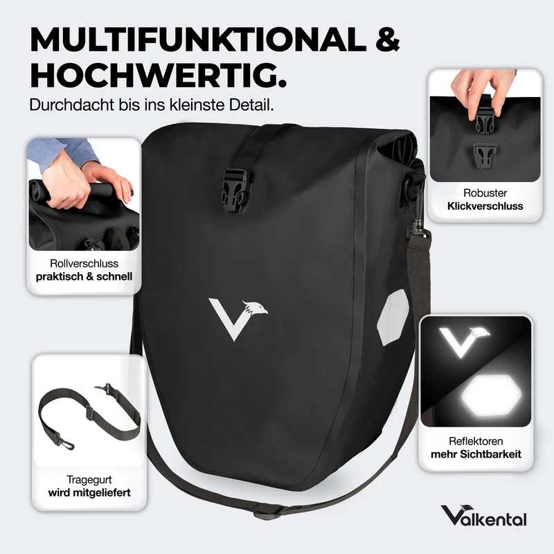 Sac à vélo - grand sac de porte-bagages imperméable
