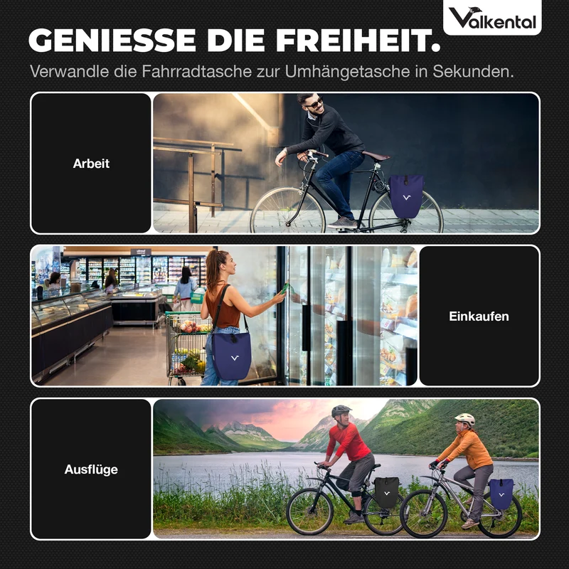 Sac à vélo - grand sac de porte-bagages imperméable
