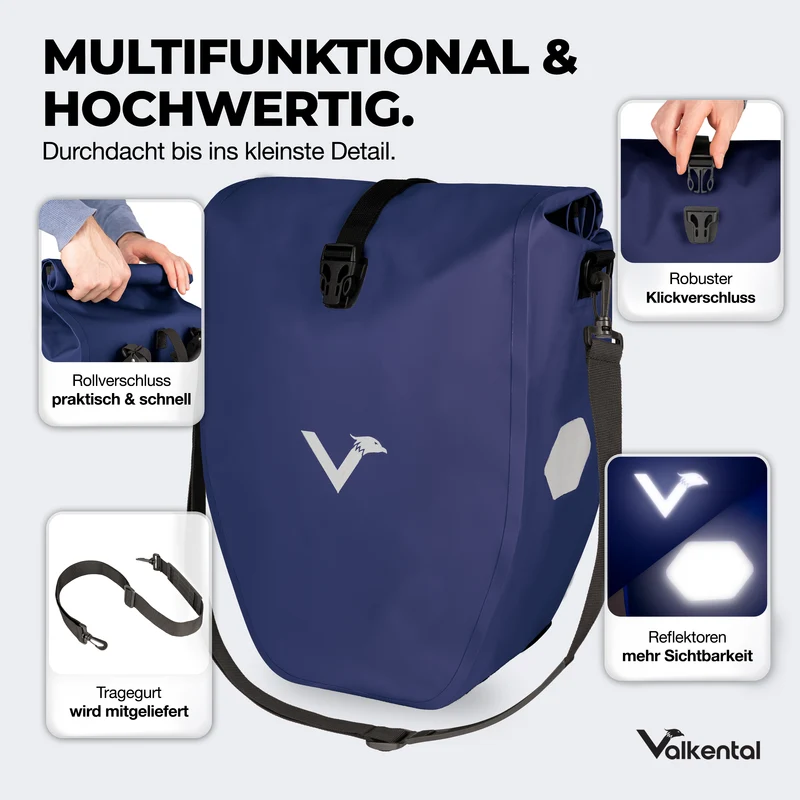 Sac à vélo - grand sac de porte-bagages imperméable