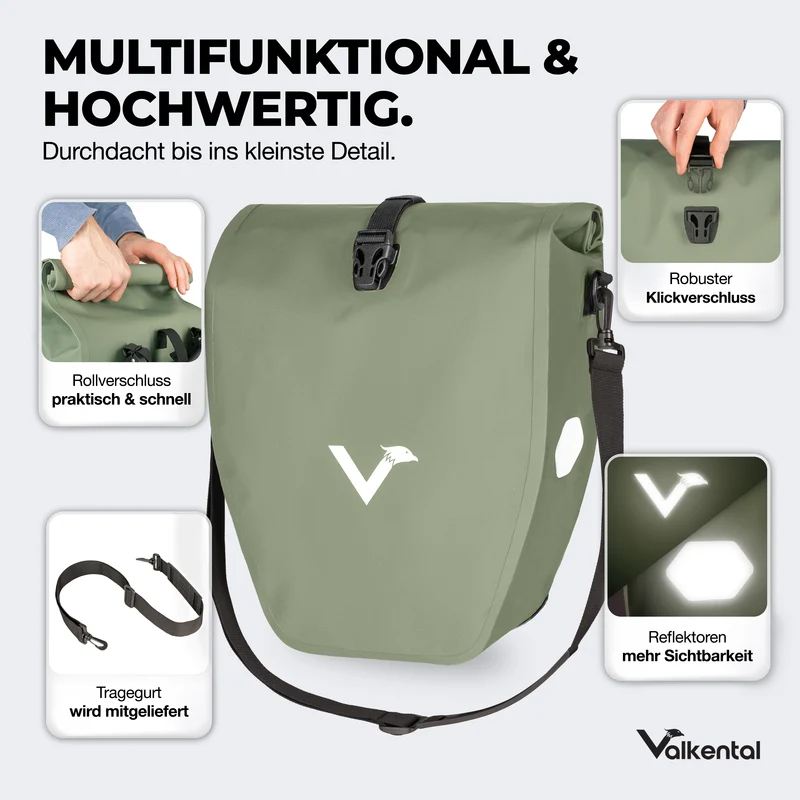 Sac à vélo - grand sac de porte-bagages imperméable