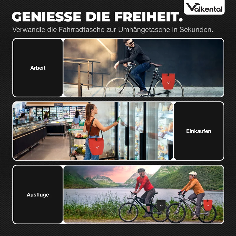 Sac à vélo - grand sac de porte-bagages imperméable