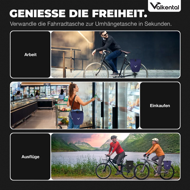 Sac à vélo - grand sac de porte-bagages imperméable