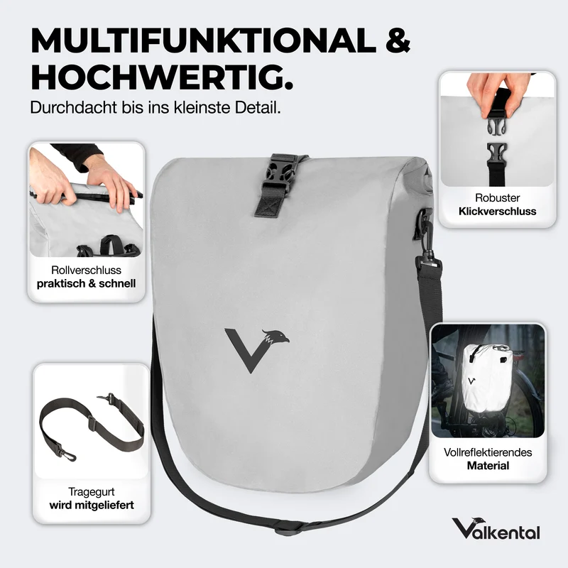 Sac à vélo - grand sac de porte-bagages imperméable
