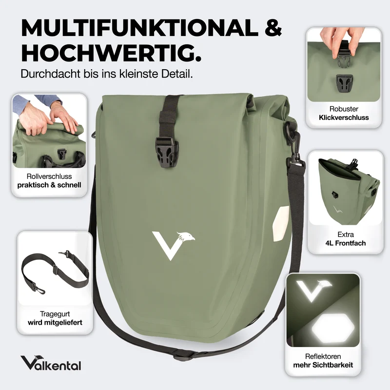 Sac à vélo - grand sac de porte-bagages imperméable