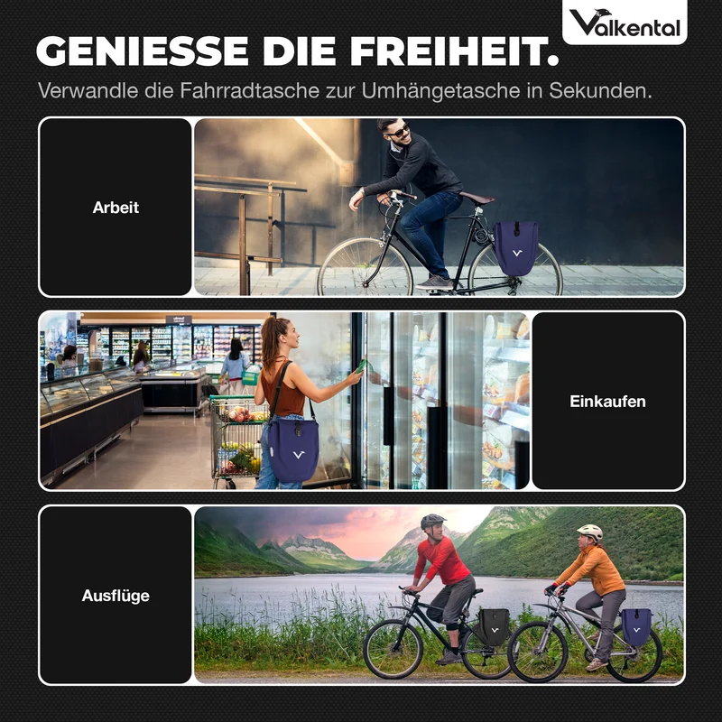 Sac à vélo - grand sac de porte-bagages imperméable