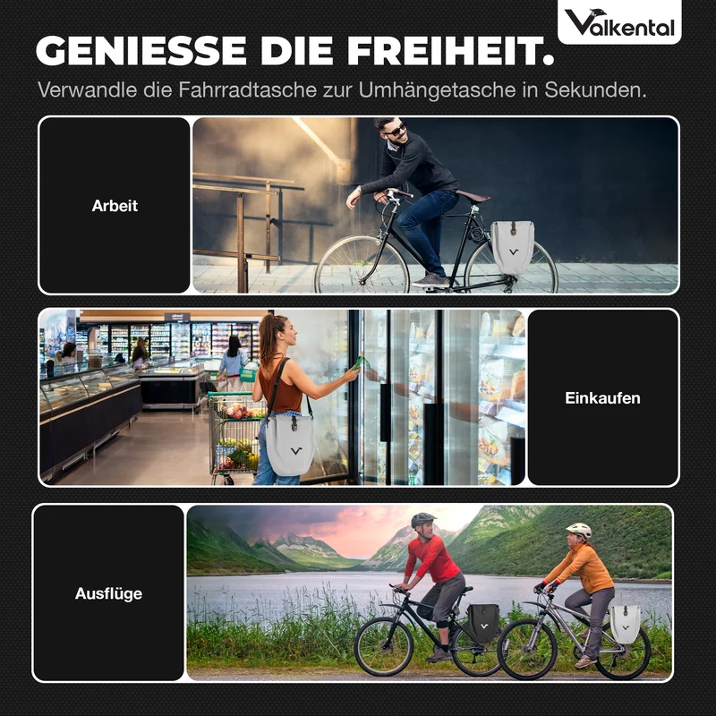 Sac à vélo - grand sac de porte-bagages imperméable