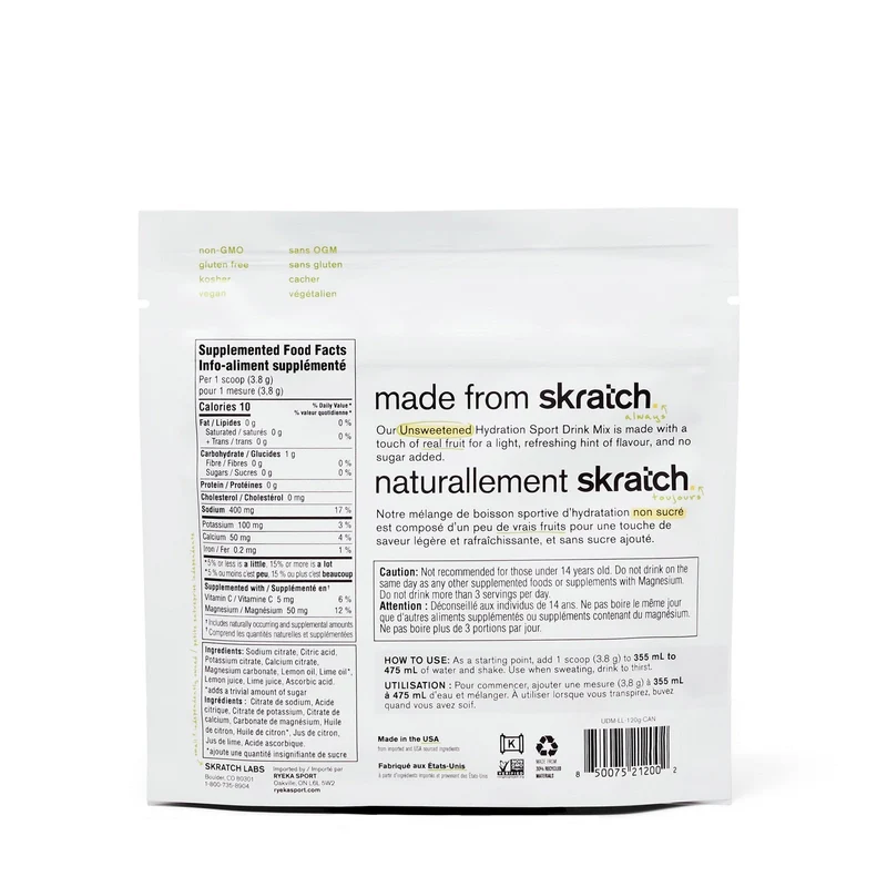 Mélange d'hydratation non sucré Skratch Labs