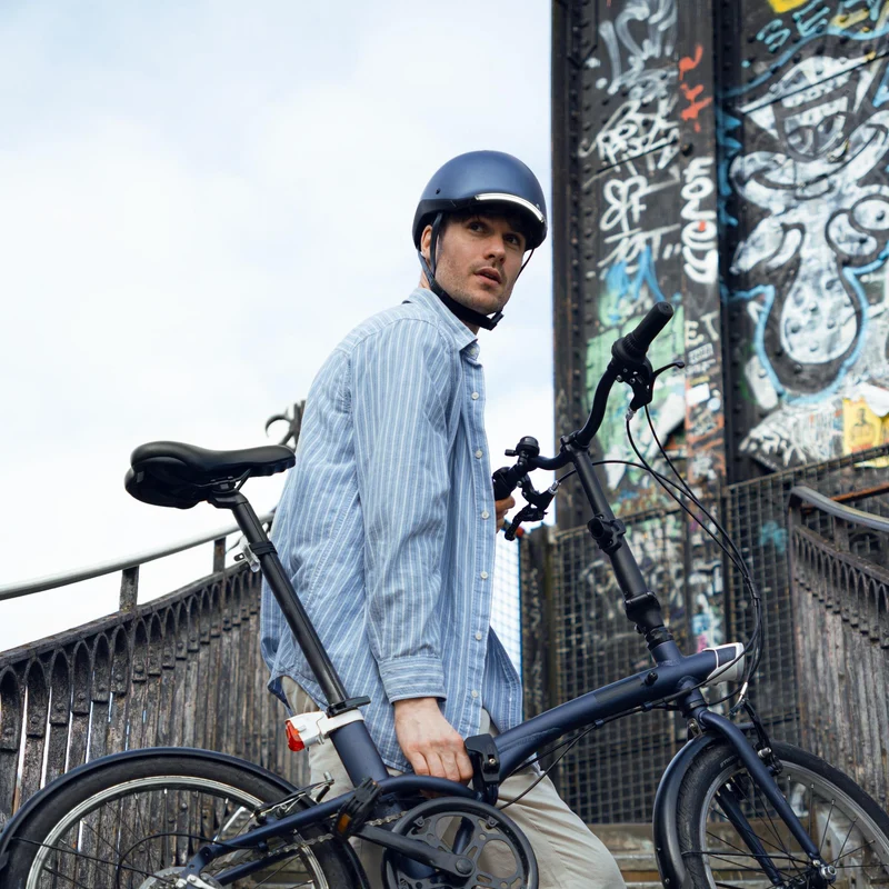 Overade LIFE - Casque Vélo Lumineux avec Clignotants