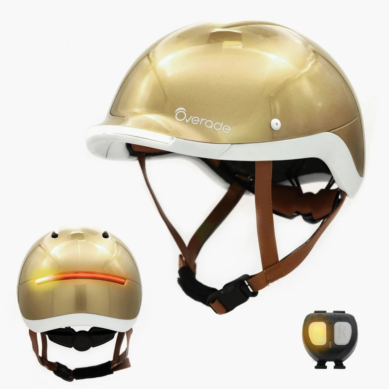 Overade LIFE - Casque Vélo Lumineux avec Clignotants