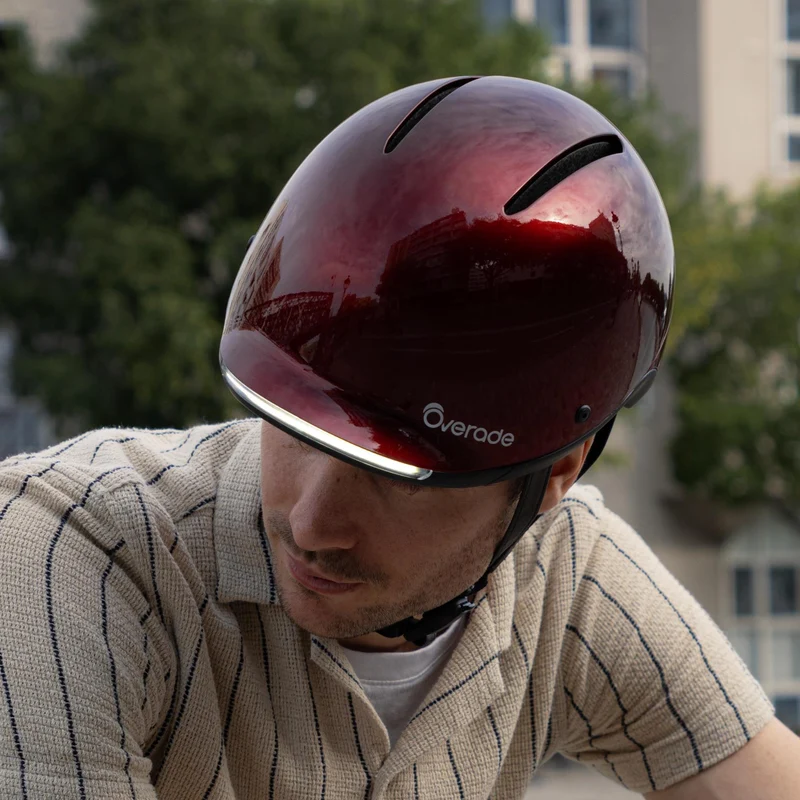 Overade LIFE - Casque Vélo Lumineux avec Clignotants