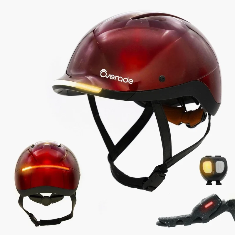 Overade LIFE - Casque Vélo Lumineux avec Clignotants