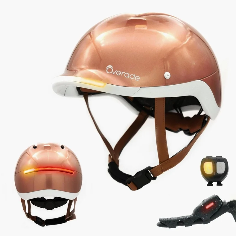 Overade LIFE - Casque Vélo Lumineux avec Clignotants