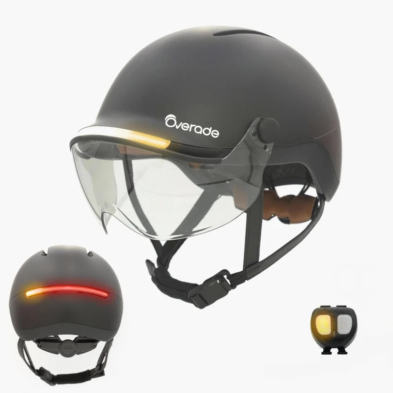Overade LIFE - Casque Vélo Lumineux avec Clignotants