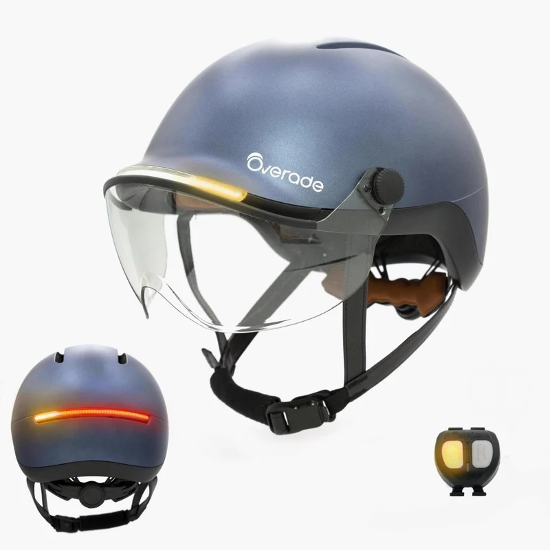 Overade LIFE - Casque Vélo Lumineux avec Clignotants