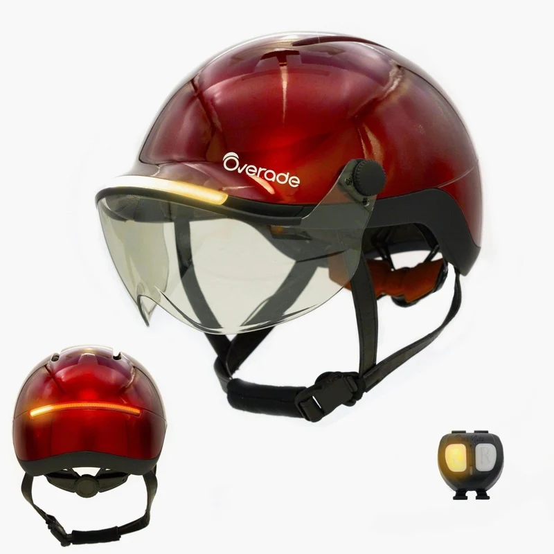 Overade LIFE - Casque Vélo Lumineux avec Clignotants
