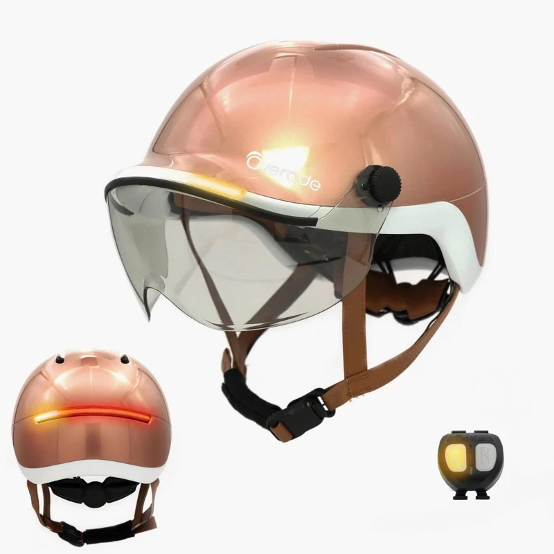 Overade LIFE - Casque Vélo Lumineux avec Clignotants