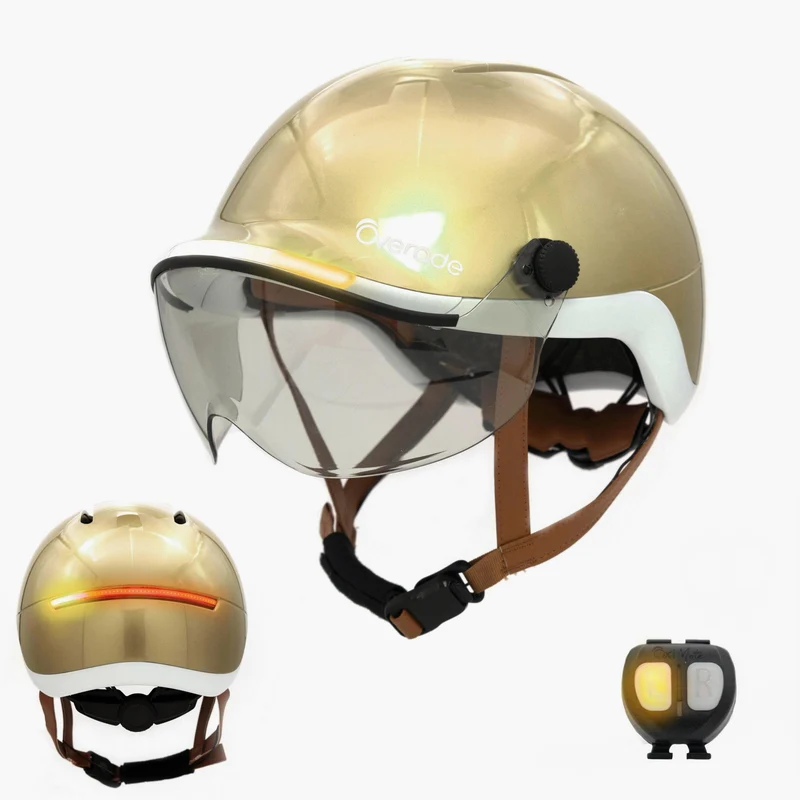 Overade LIFE - Casque Vélo Lumineux avec Clignotants