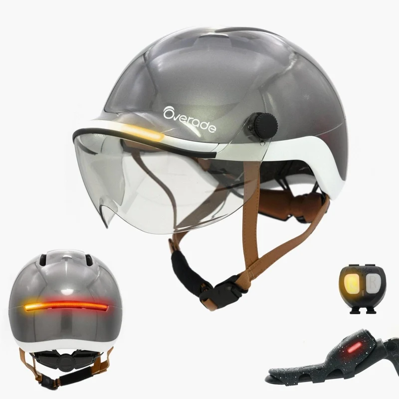 Overade LIFE - Casque Vélo Lumineux avec Clignotants