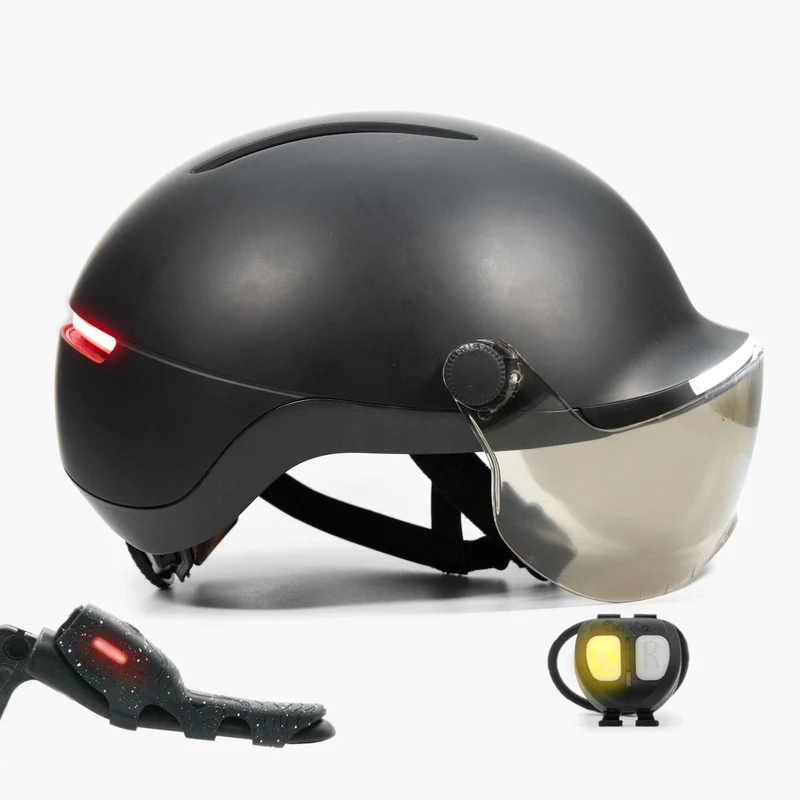 Overade LIFE - Casque Vélo Lumineux avec Clignotants