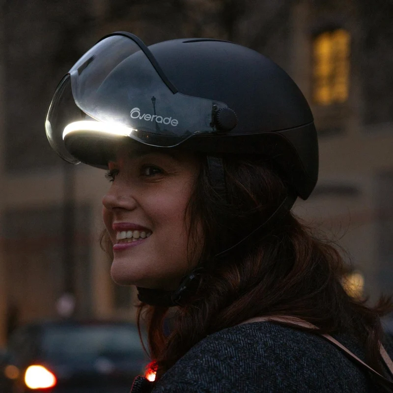 Overade LIFE - Casque Vélo Lumineux avec Clignotants